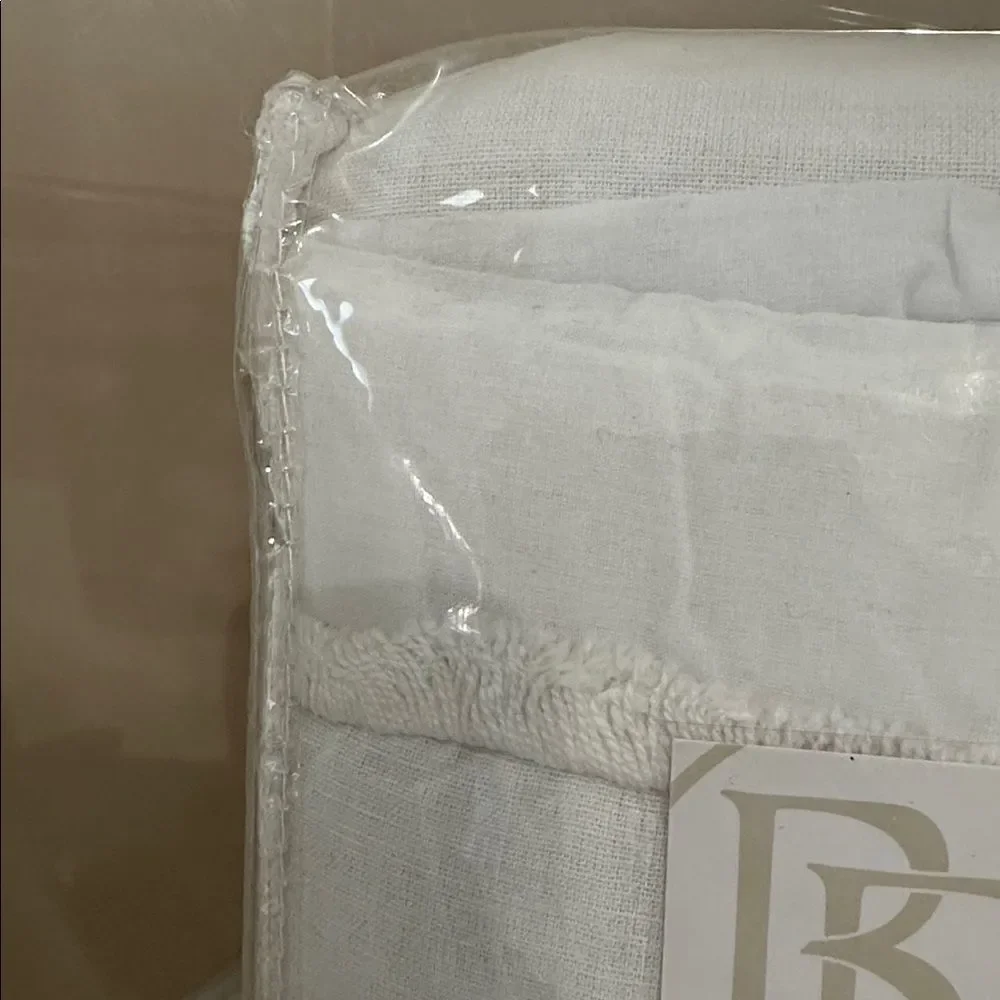 NWT Ballard Designs Halle Pickstitch Quilted Bedding Sham - White (2) KING